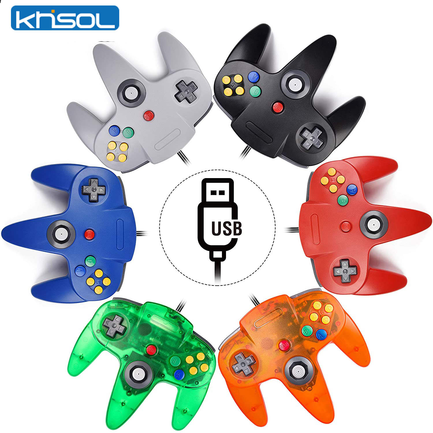 Retro Gaming Os - Controller N64 Classico USB cablato remoto