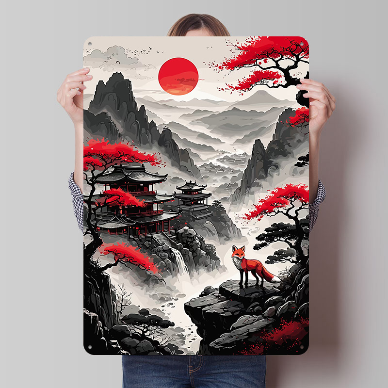 Retro Gaming Japan - Poster Red Moon Japan, Targhe in