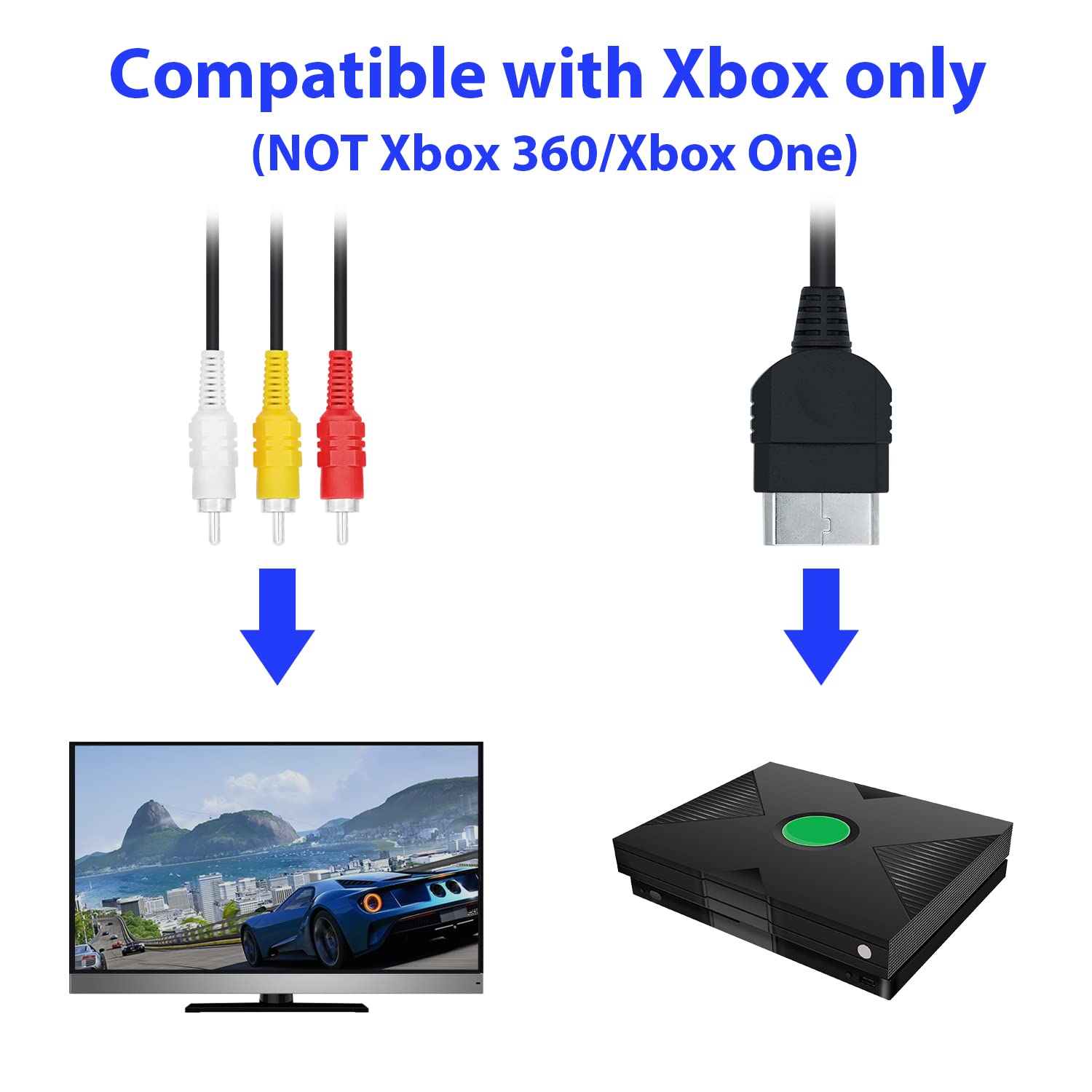 Retro Gaming Xbox One - Cavo AV originale Xbox Connessione cavo
