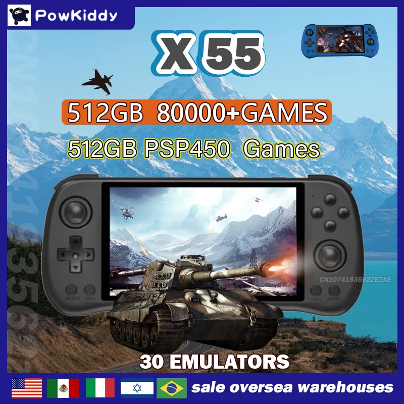 80000 giochi 512G POWKIDDY X55 - Retro Gaming Console Lego recensione e prezzo